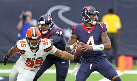 Jan 14, 2024 · CJ Stroud throws three touchdown passes while Joe Flacco tosses two second-half pick-sixes as the Houston Texans beat the Cleveland Browns 45-14 on Super Wild Card Weekend to progress to the ...